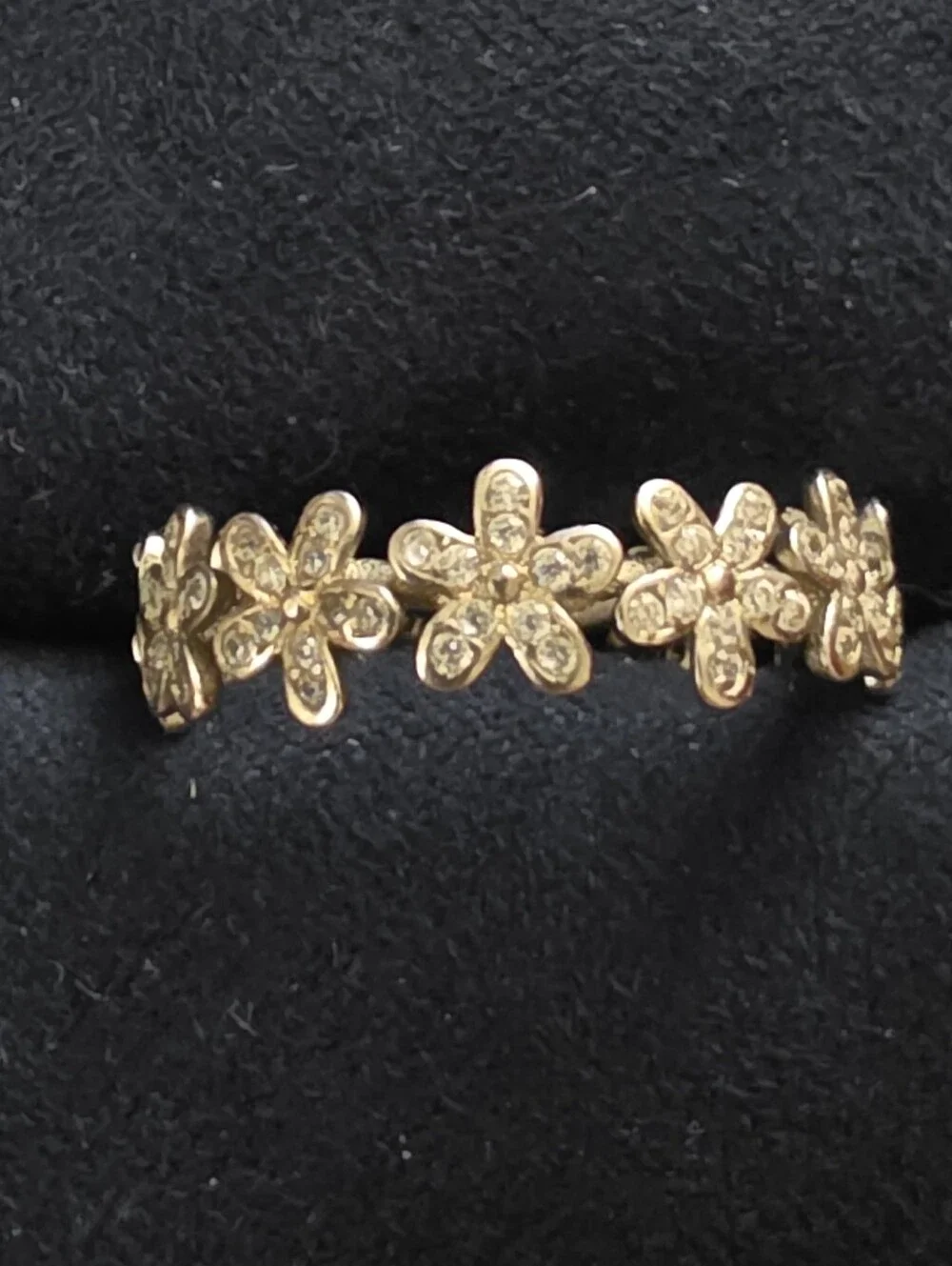 925 Silver Pandora CZ Ring (Vintage)